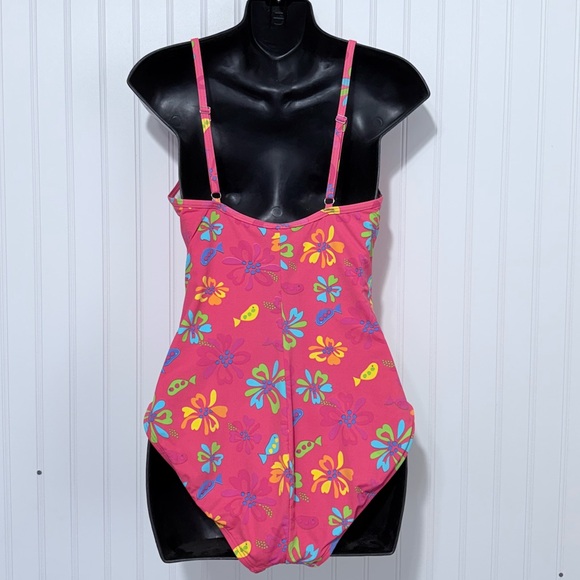 Fresh Produce women Floral Bodysuit - Pink and Yellow Size 12 - Picture 9 of 11